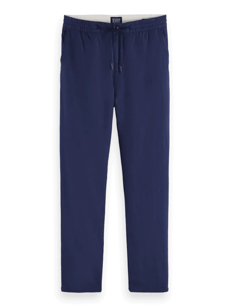 Scotch & Soda 179180 Warren- Cotton / Linen Twill Jogger, Navy - Image 2