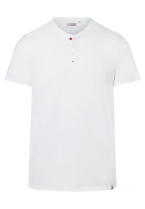 Timezone - Soft Utility Henley T-shirt, White