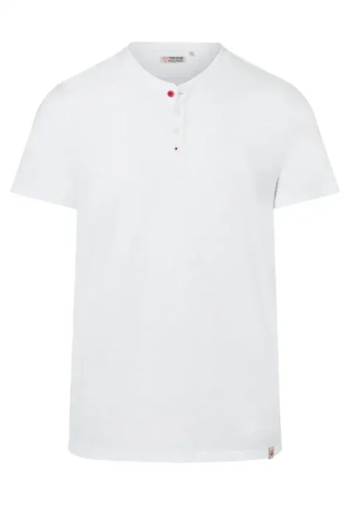 Timezone - Soft Utility Henley T-shirt, White