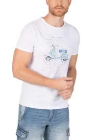 Timezone - Letter print T-shirt, white