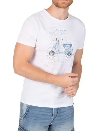 Timezone - Letter print T-shirt, white