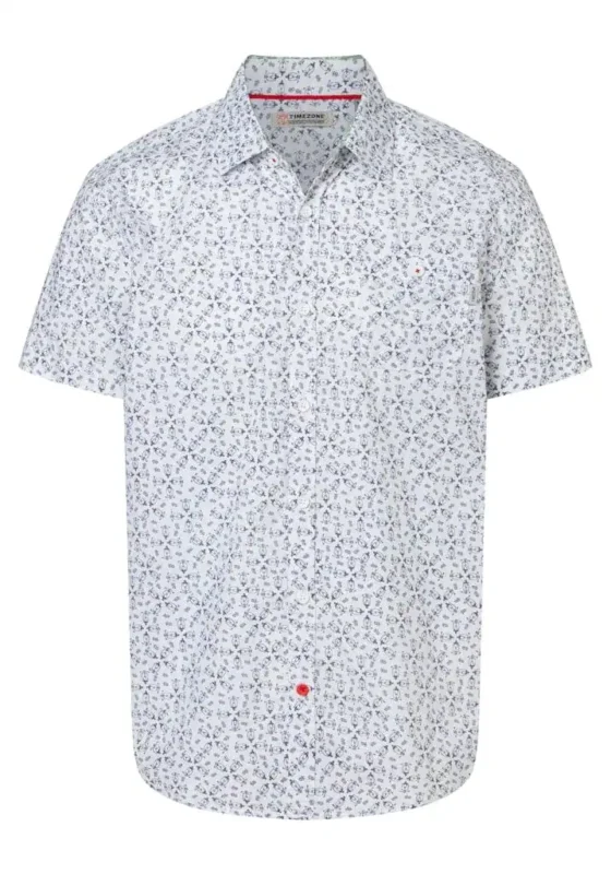 Timezone : Printed short-sleeve shirt White - Image 5