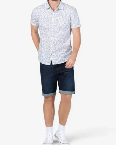 Alternative view of Timezone : Printed short-sleeve shirt White