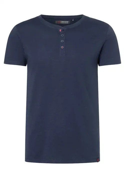 Timezone - Soft Utility Henley T-shirt, peacoat blue - Image 4