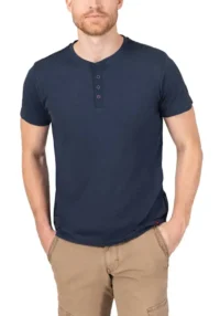 Timezone - Soft Utility Henley T-shirt, peacoat blue