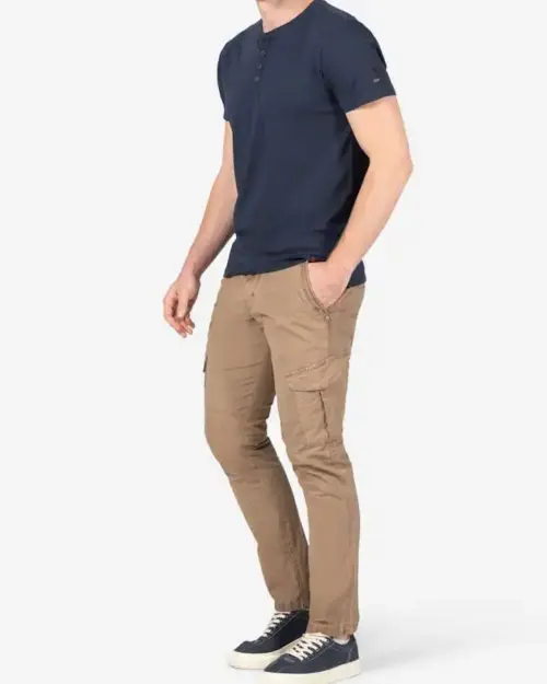 Alternative view of Timezone - Soft Utility Henley T-shirt, peacoat blue