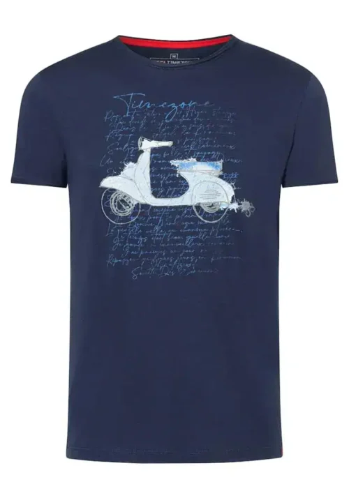 Timezone - Letter print T-shirt, Peacoat blue - Image 5