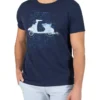 Timezone - Letter print T-shirt, Peacoat blue