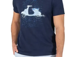 Timezone - Letter print T-shirt, Peacoat blue