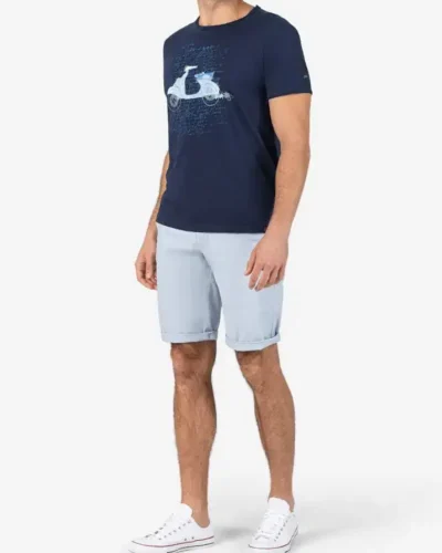 Alternative view of Timezone - Letter print T-shirt, Peacoat blue