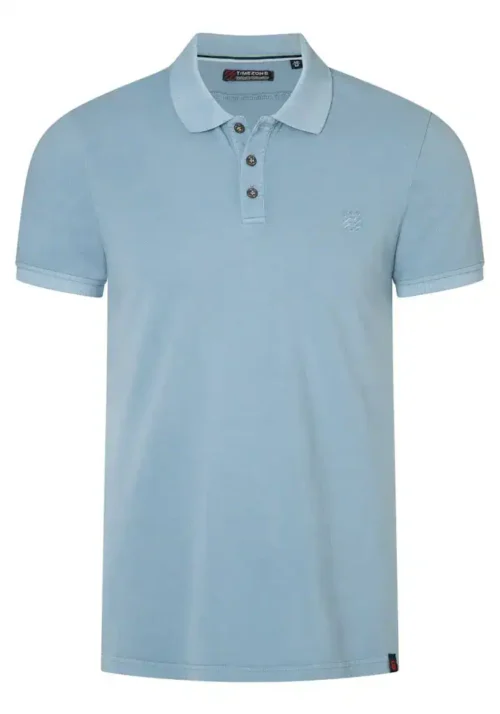 Timezone - Garment Dye Polo Shirt, Dove blue - Image 5
