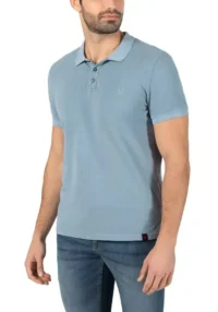 Timezone - Garment Dye Polo Shirt, Dove blue