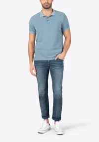 Alternative view of Timezone - Garment Dye Polo Shirt, Dove blue