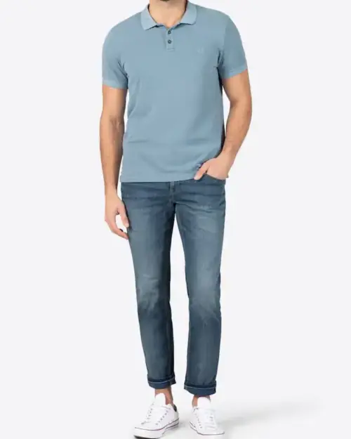 Alternative view of Timezone - Garment Dye Polo Shirt, Dove blue