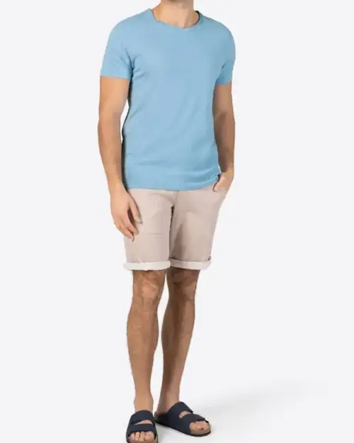 Alternative view of Timezone - Garment Dye V-Neck T-Shirt Light blue