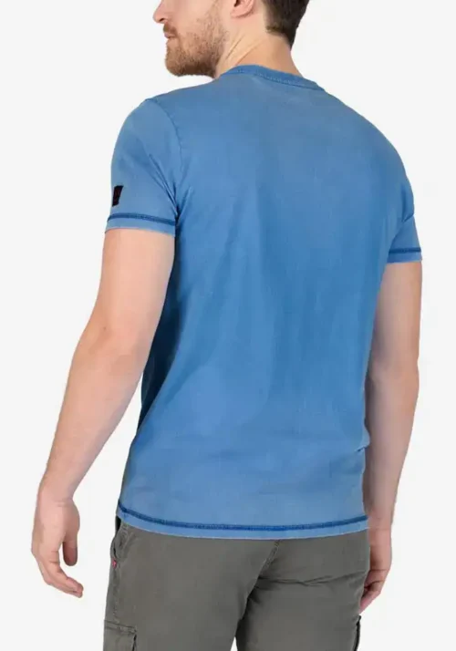 Timezone - Scooter Print T-Shirt Blue - Image 4