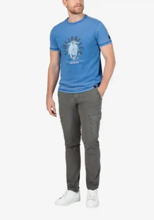 Alternative view of Timezone - Scooter Print T-Shirt, Blue