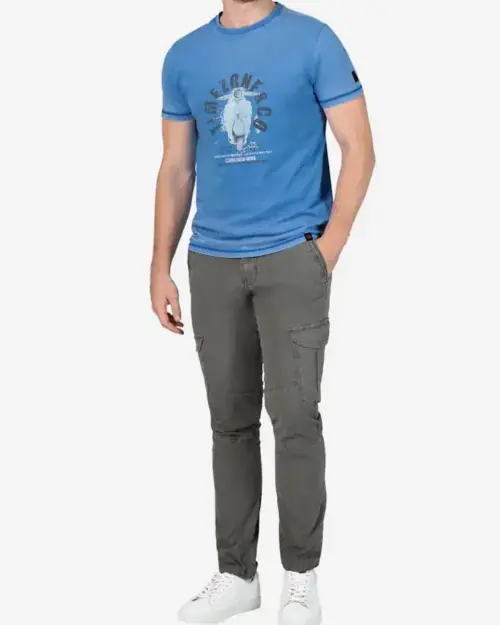 Alternative view of Timezone - Scooter Print T-Shirt Blue