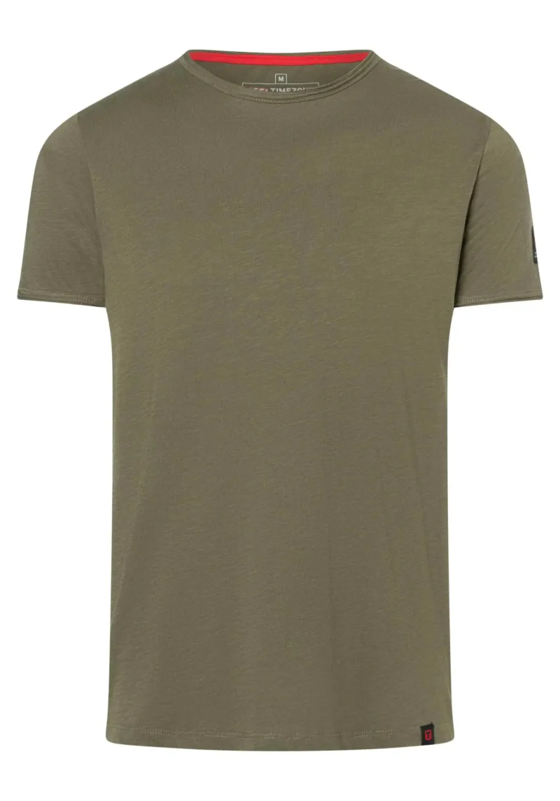 Timezone - Ripped basic t-shirt, grey olive - Image 5