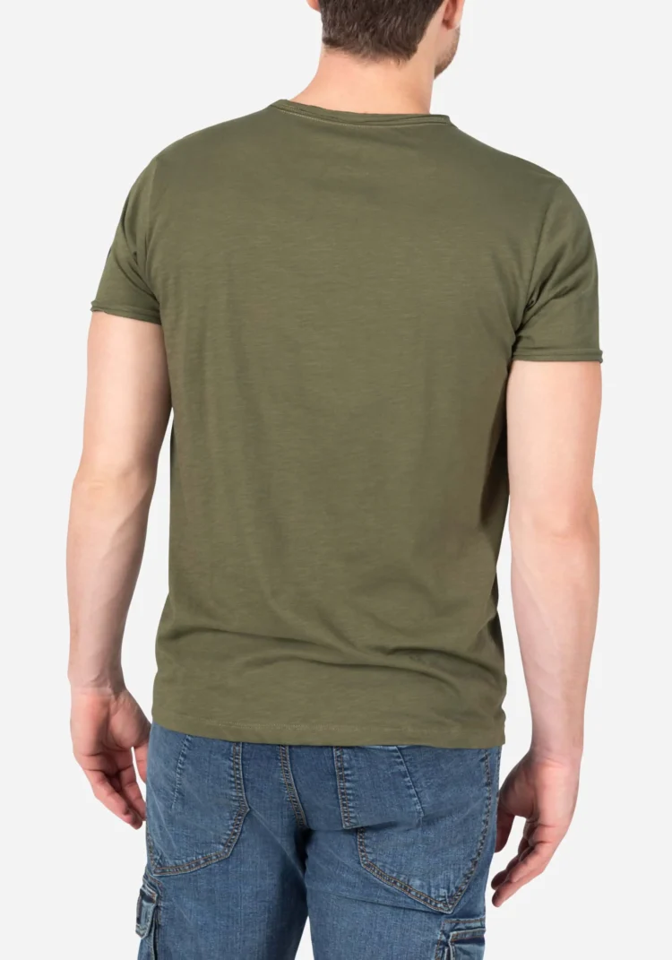 Timezone - Ripped basic t-shirt, grey olive - Image 4