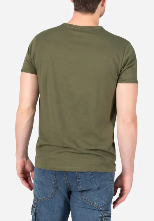 Timezone - Ripped basic t-shirt, grey olive - Image 4