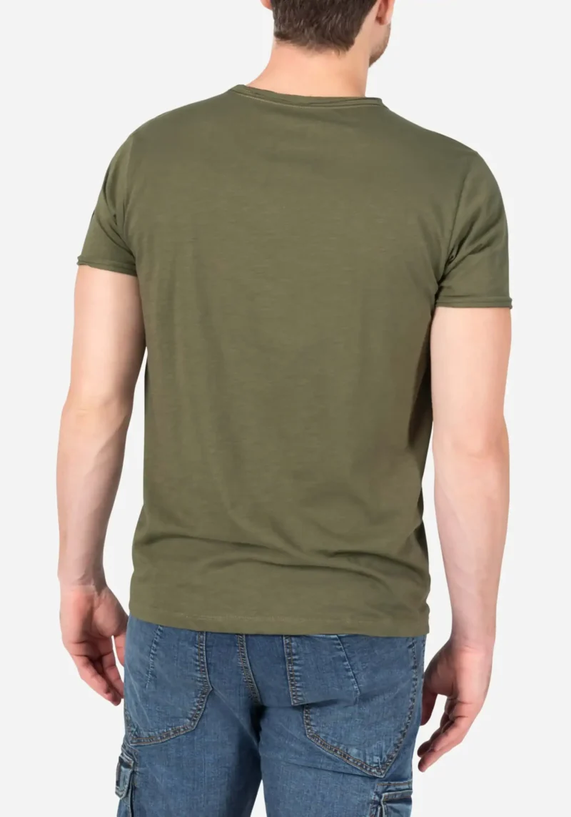 Timezone - Ripped basic t-shirt, grey olive - Image 4