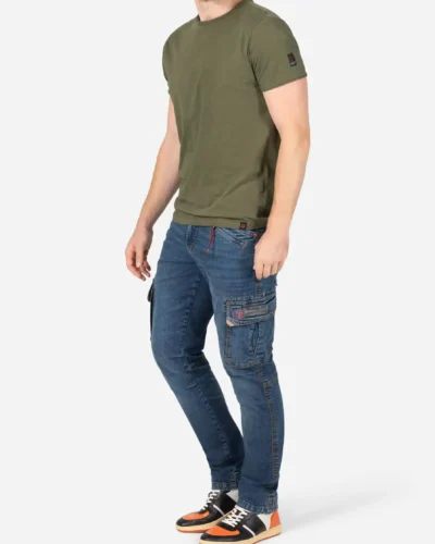 Alternative view of Timezone - Ripped basic t-shirt, grey olive