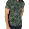 Timezone - Fancy polo shirt, Green Blue print