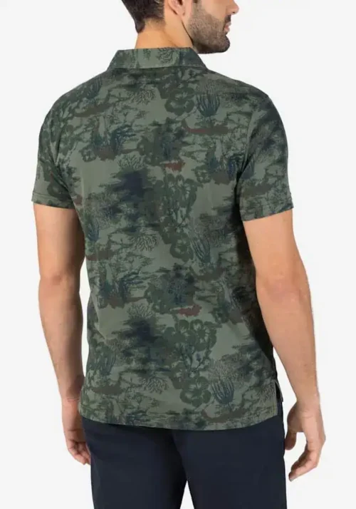 Timezone - Fancy polo shirt Green Blue print image2