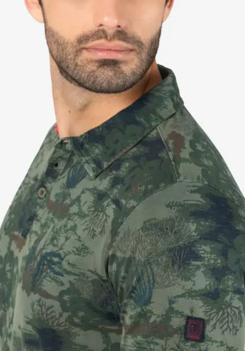 Timezone - Fancy polo shirt Green Blue print image3