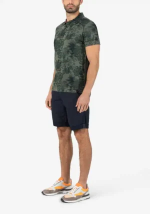 Alternative view of Timezone - Fancy polo shirt, Green Blue print