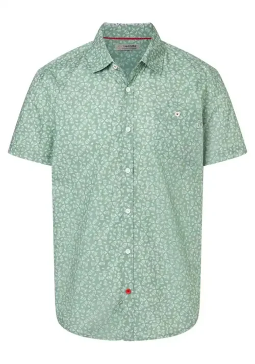 Timezone : Printed short-sleeve shirt Green image2