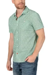 Timezone : Printed short-sleeve shirt Green
