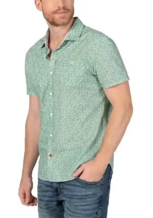 Timezone : Printed short-sleeve shirt Green