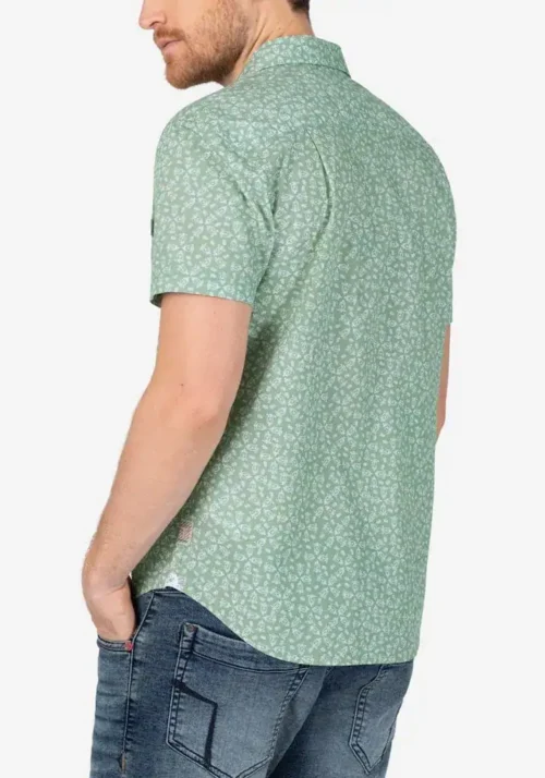Timezone : Printed short-sleeve shirt Green image1