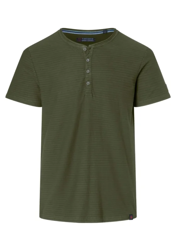 Timezone - Vintage Henley, washed olive - Image 2