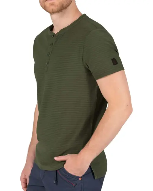 Timezone - Vintage Henley washed olive