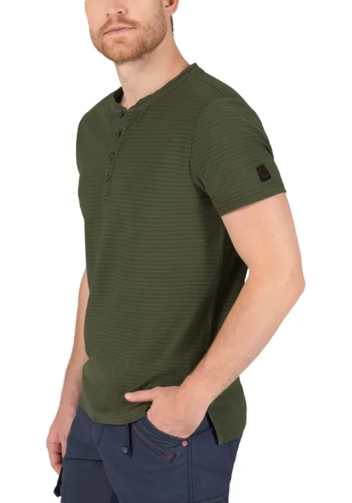 Timezone - Vintage Henley washed olive