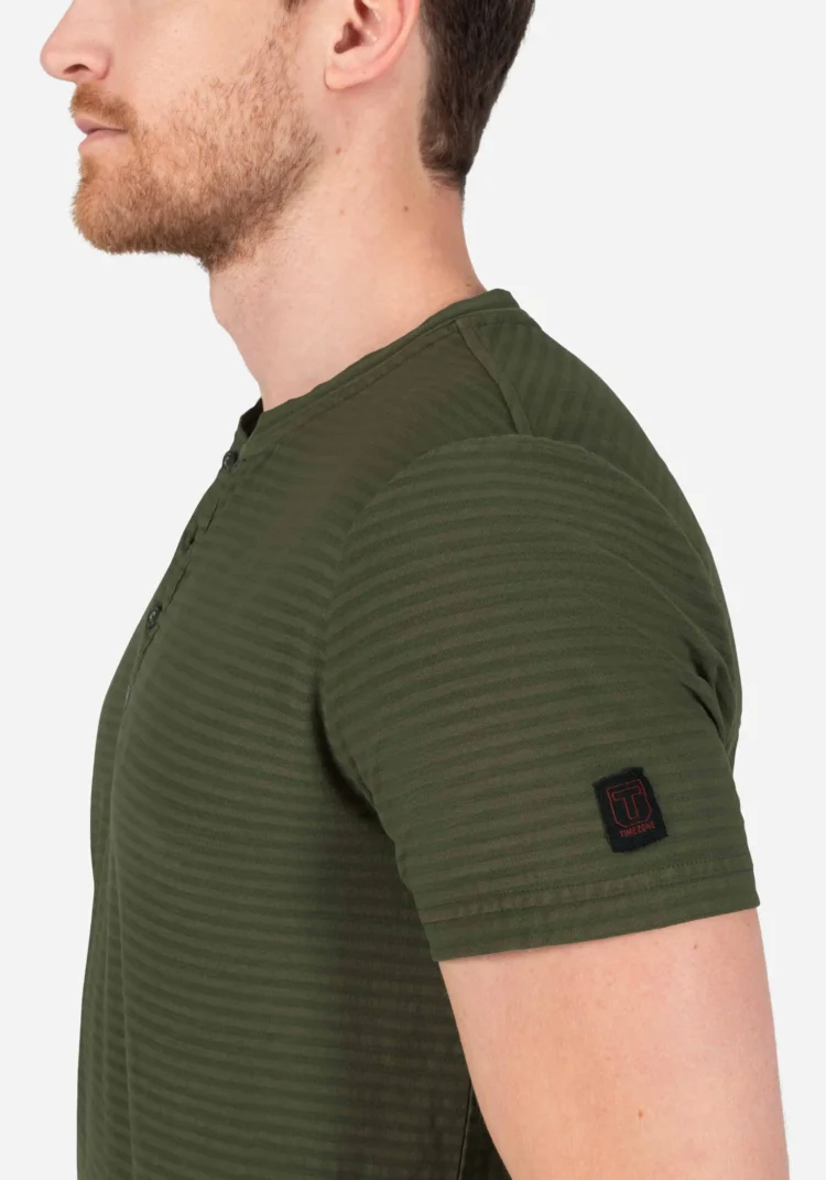 Timezone - Vintage Henley, washed olive - Image 3