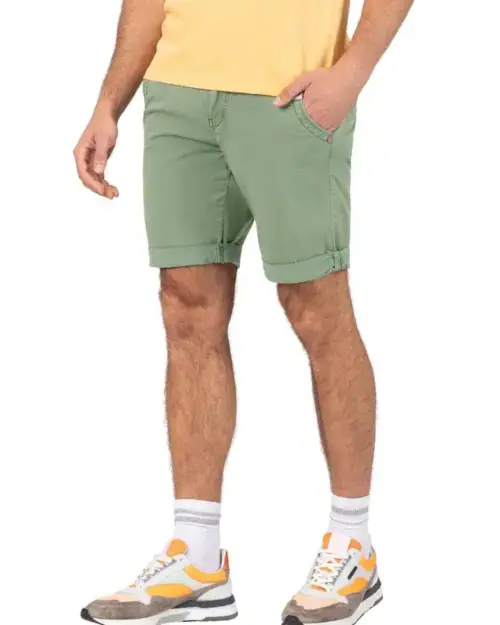Timezone: Slim Luca Short Washed light olive