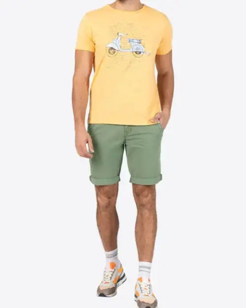 Alternative view of Timezone: Slim Luca Short Washed light olive