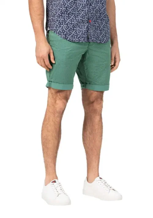 Timezone: Regular Jacky Short, green pinstripe