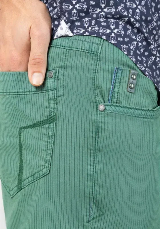 Timezone: Regular Jacky Short, green pinstripe - Image 4