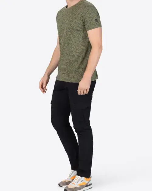 Alternative view of Timezone - Printed T-Shirt Olive green