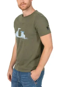 Alternative view of Timezone - Letter print T-shirt, Olive night