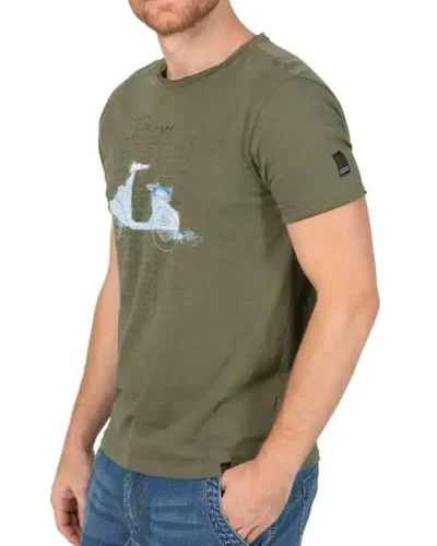 Alternative view of Timezone - Letter print T-shirt, Olive night