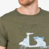 Timezone - Letter print T-shirt, Olive night