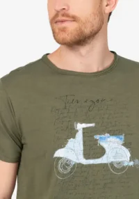 Timezone - Letter print T-shirt, Olive night