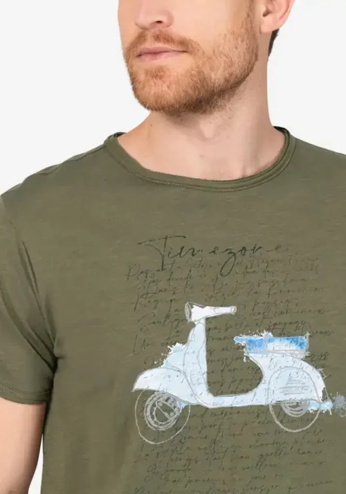 Timezone - Letter print T-shirt, Olive night