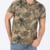 Timezone - Fancy polo shirt, Brown green print